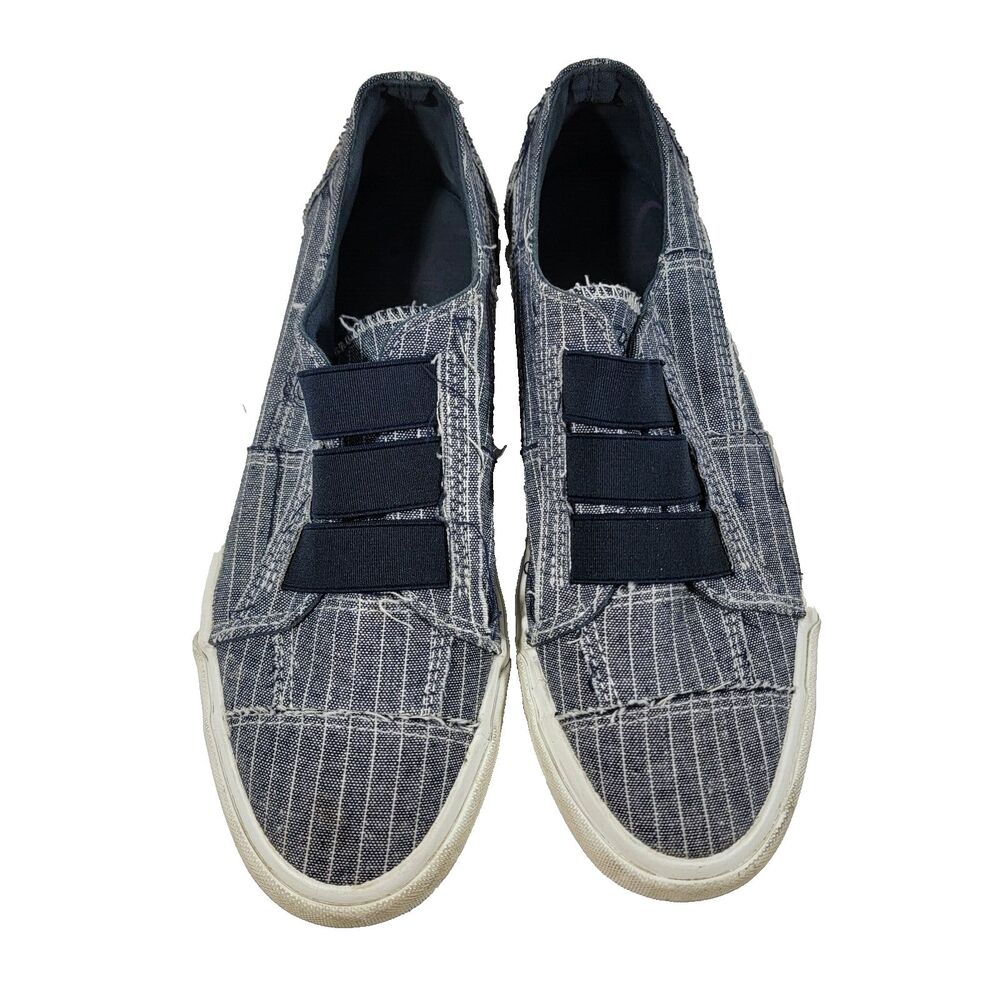 Blowfish Women's Size‎ 8.5M Maura Blue White Striped Casual Sneakers